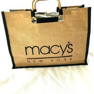 RARE Macys Reusable Canvas Shopping Bag Vintage